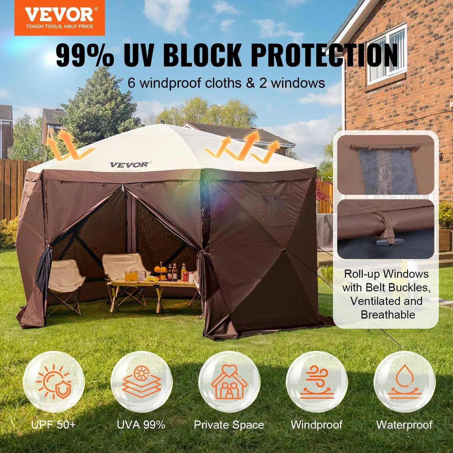 Romio Camping Gazebo Screen Tent