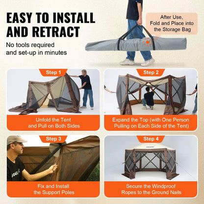 Romio Camping Gazebo Screen Tent