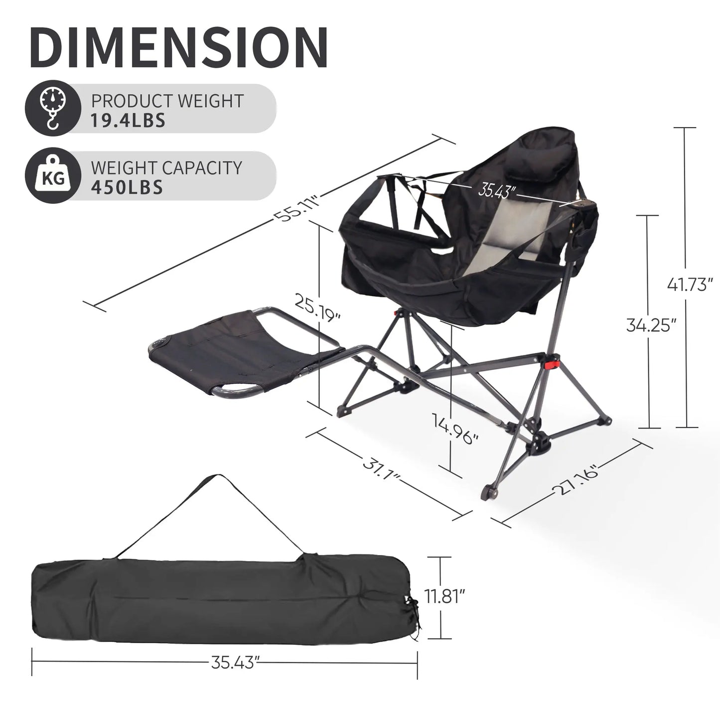 Romio Hammock Recliner Chair